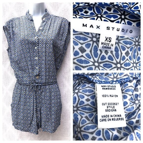 Max Studio Shorts Romper - Picture 2 of 10